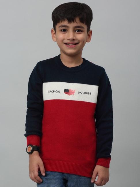 cantabil-kids-red-color-block-full-sleeves-sweater