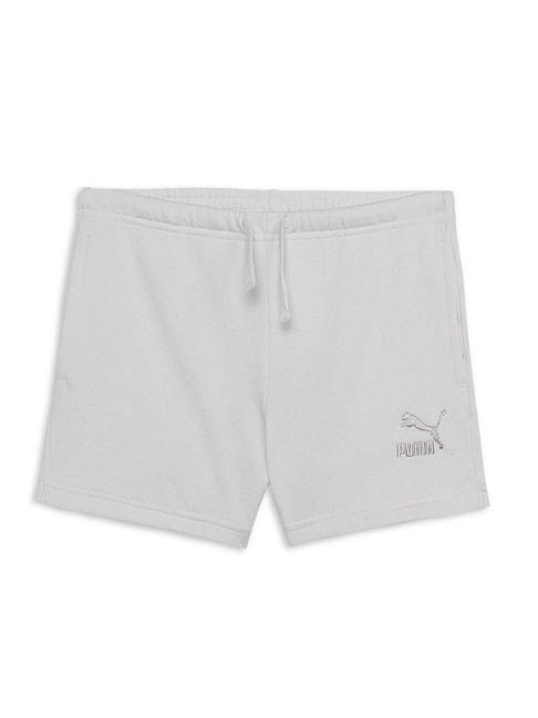 Puma Kids BETTER CLASSICS White Cotton Logo Shorts - Assorted