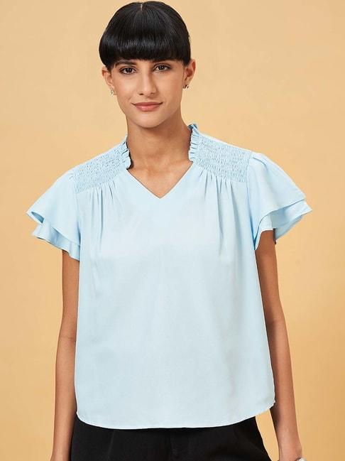 annabelle-by-pantaloons-blue-comfort-fit-top