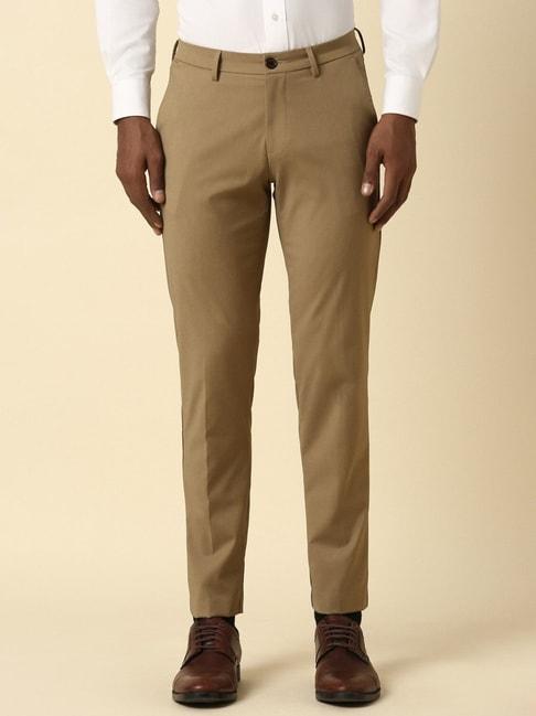 Allen Solly Khaki Slim Fit Trousers