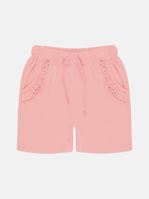 Kiddopanti Kids Pink Solid Shorts