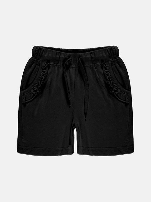 kiddopanti-kids-black-solid-shorts