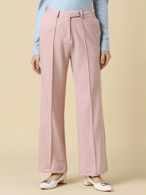 allen-solly-pink-mid-rise-flared-pants
