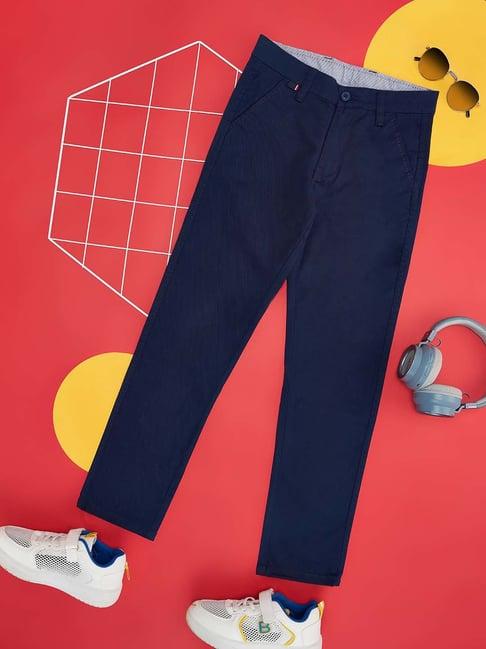 pantaloons-junior-kids-estate-navy-regular-fit-trousers