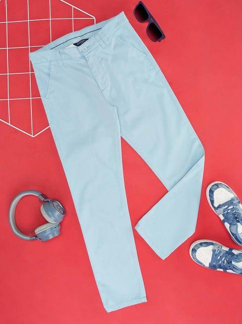 pantaloons-junior-kids-crystal-blue-cotton-regular-fit-trousers