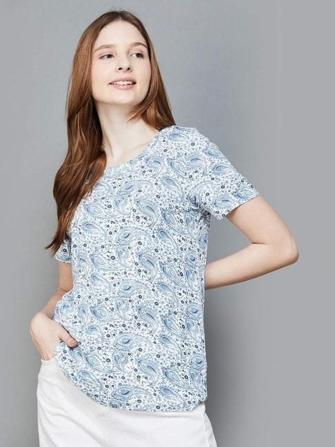 colour-me-by-melange-off-white-floral-print-t-shirt