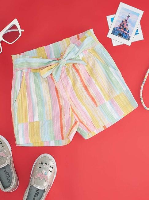 Pantaloons Junior Multicolor Cotton Striped Skirt