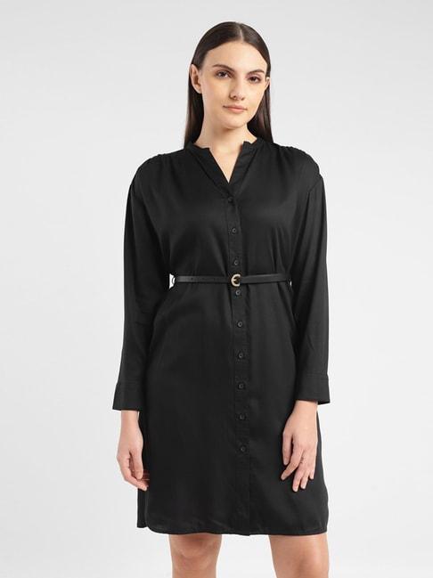 levi's-black-regular-fit-shirt-dress