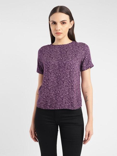 levi's-purple-floral-print-top