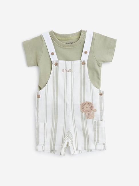 hop-baby-by-westside-sage-striped-dungaree-with-t-shirt