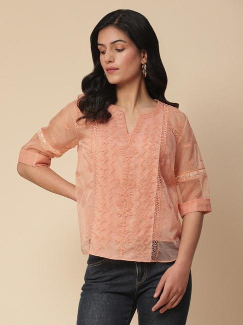aarke-ritu-kumar-peach-embroidered-top-with-camisole