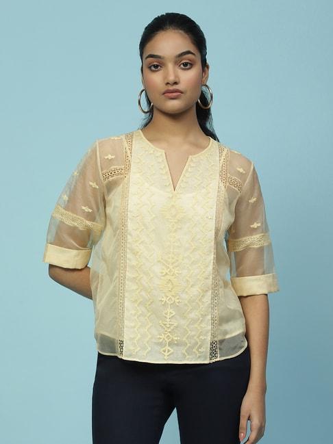 aarke-ritu-kumar-yellow-embroidered-top-with-camisole