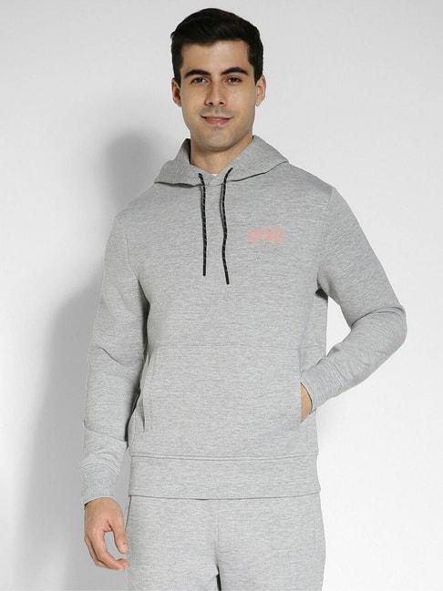 American Eagle Outfitters Grey Regular Fit Hooded Sweatshirts