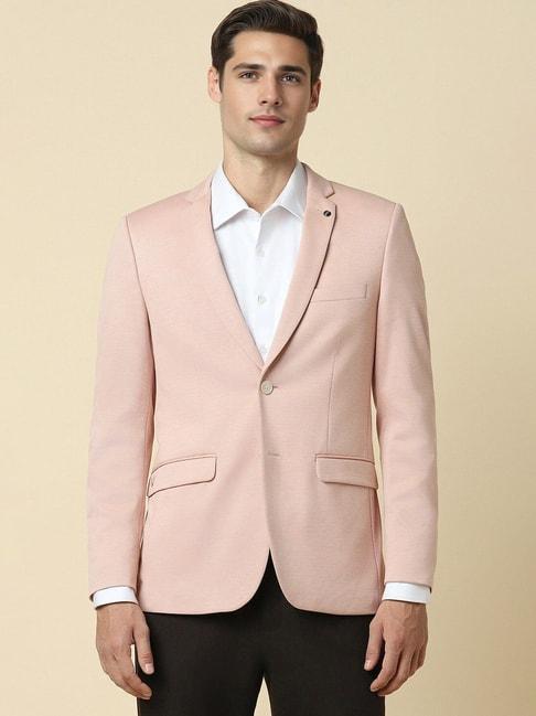 allen-solly-pink-slim-fit-texture-blazers
