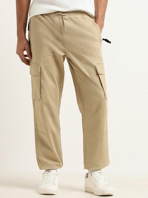 wes-casuals-by-westside-beige-cargo-relaxed-fit-joggers