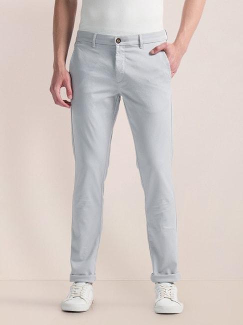 U.S. Polo Assn. Grey Cotton Straight Fit Chinos