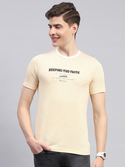 monte-carlo-yellow-regular-fit-striped-crew-t-shirt