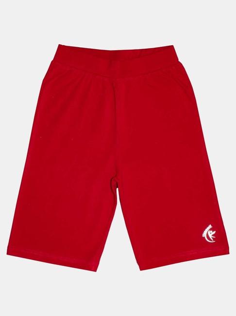 kiddopanti-kids-maroon-logo-cycling-shorts