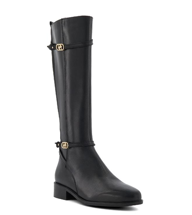 dune-london-women's-tup-black-knee-high-boots