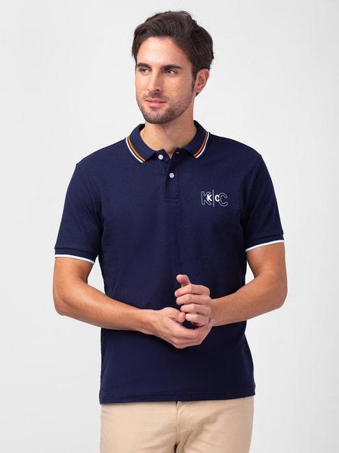 Kenneth Cole Navy Slim Fit Polo T-Shirt