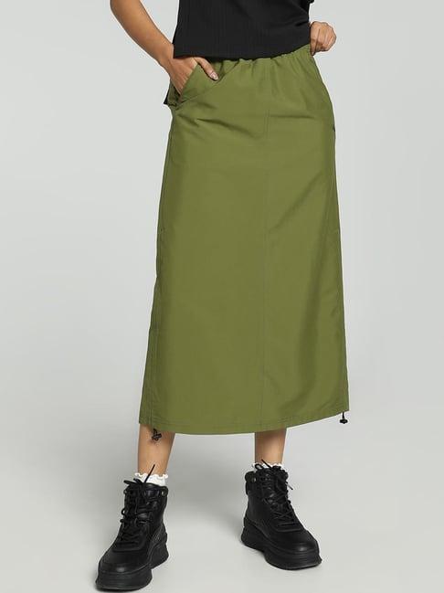puma-green-a-line-skirt