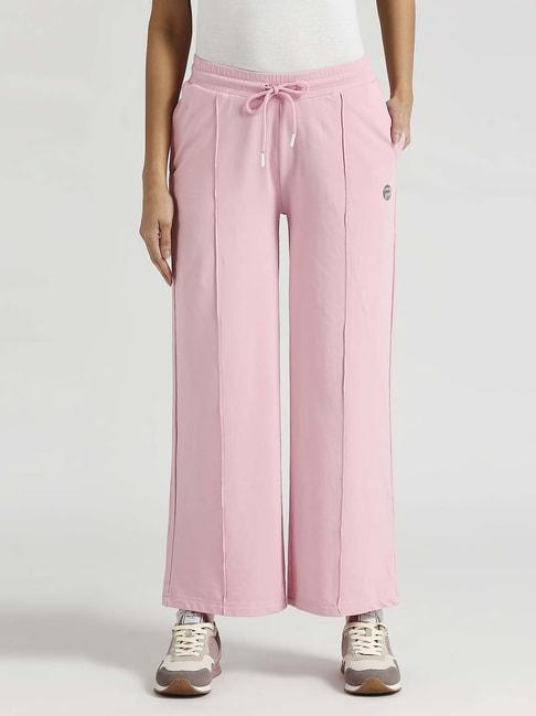 pepe-jeans-pink-cotton-mid-rise-flared-pants