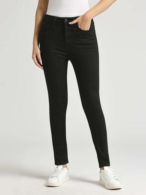 Pepe Jeans Black High Rise Jeans