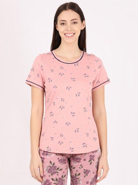 jockey-pink-cotton-printed-t-shirt