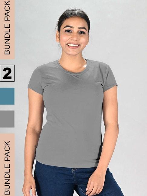 lux-nitro-grey-&-blue-regular-fit-t-shirts---set-of-2