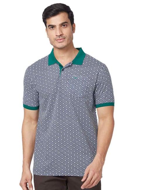 colorplus-green-cotton-classic-fit-printed-polo-t-shirts