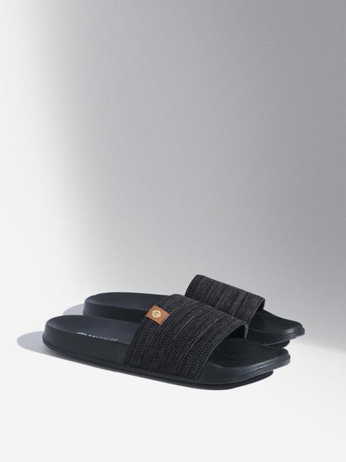 soleplay-by-westside-black-knit-textured-flip-flop