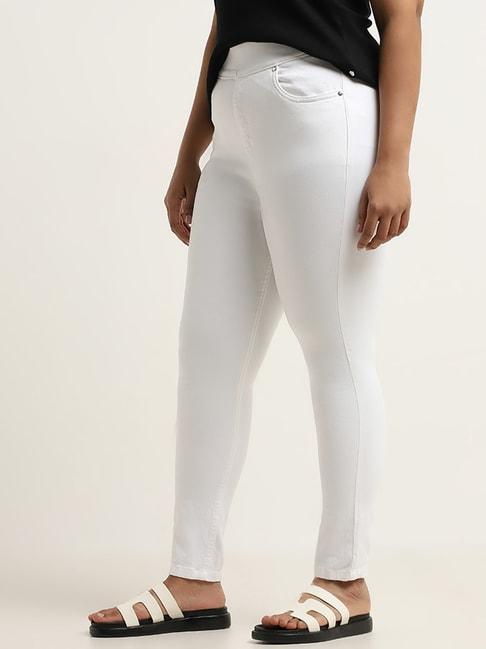 gia-by-westside-white-slim-fit-mid-rise-jeggings