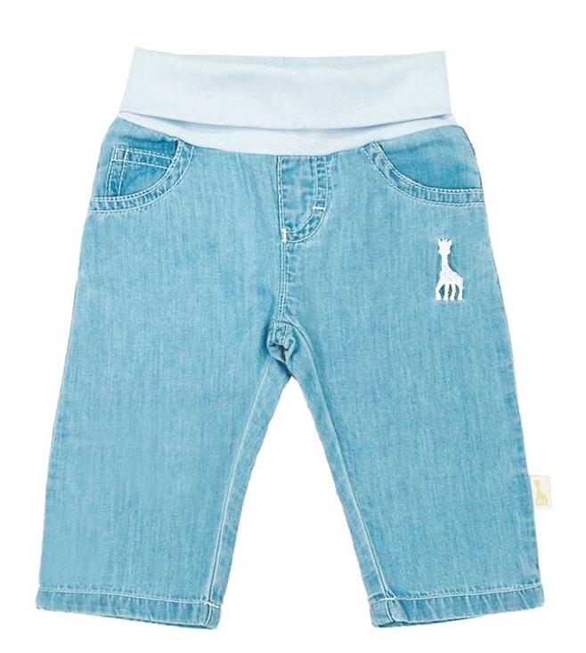 sophie-la-girafe-kids-blue-logo-patch-comfort-fit-trousers
