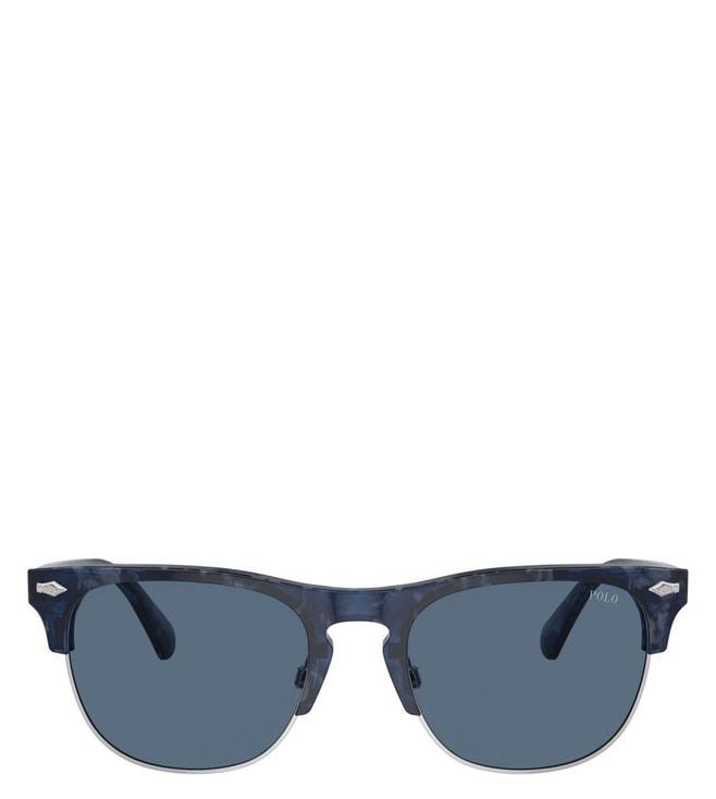 Ralph Lauren 0PH421361838054 Blue UV Protected Rectangular Sunglasses for Men