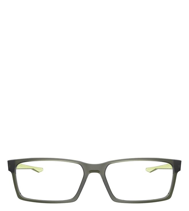 Oakley 0OX806080600857 Green Rectangular Eye Frames for Men