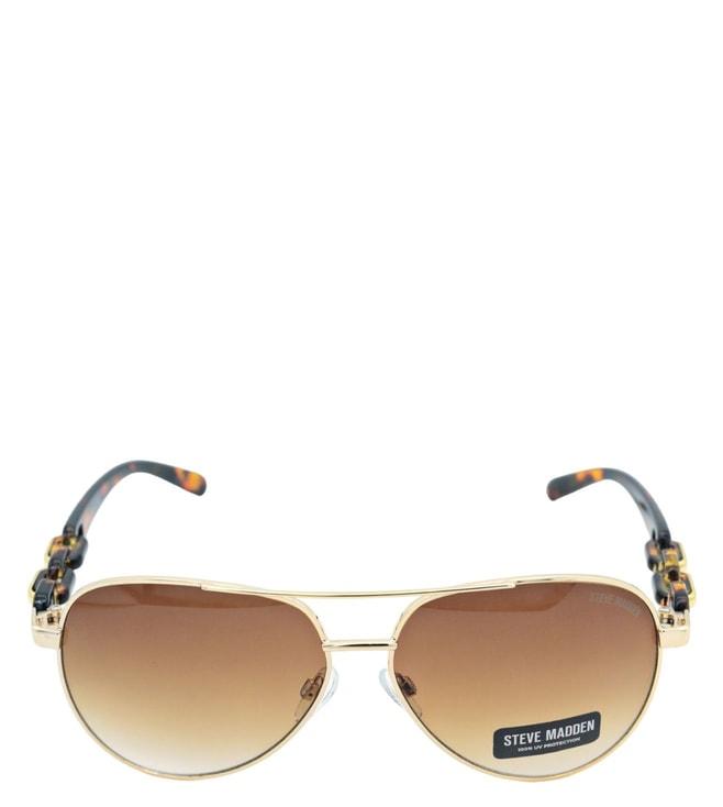 Steve Madden X17000 Brown UV Protected Aviator Sunglasses for Women