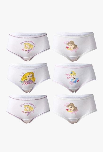Bodycare Kids White Printed Panties (Pack of 6)