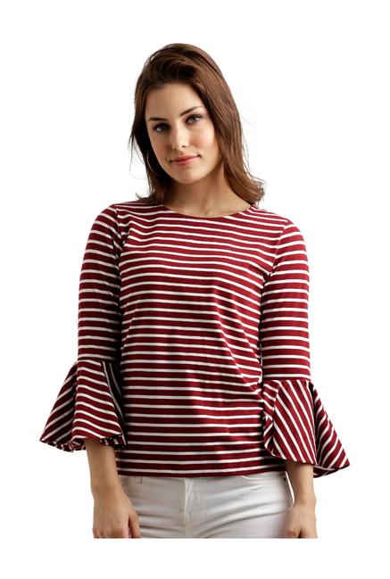 miss-chase-maroon-striped-top