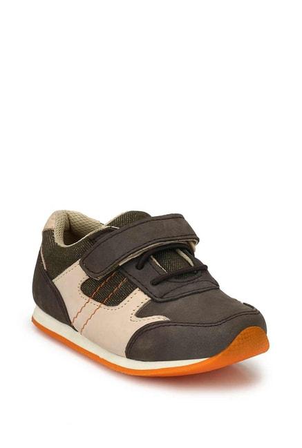 Tuskey Kids Coffee Leather Sneakers