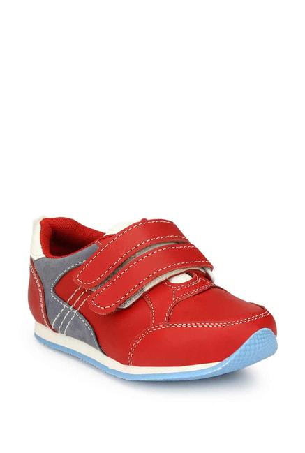 Tuskey Kids Red Leather Sneakers