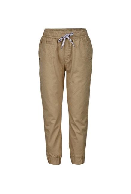 superyoung-kids-beige-solid-joggers