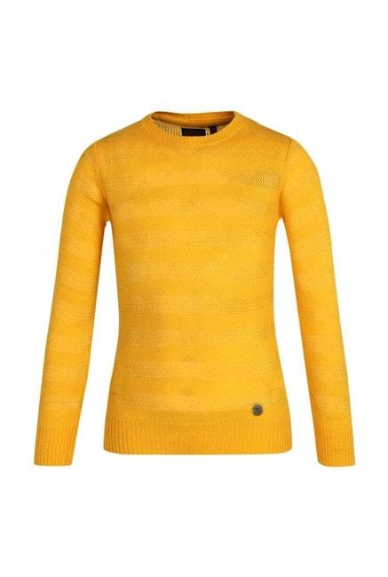 Cayman Kids Yellow Textured Sweater