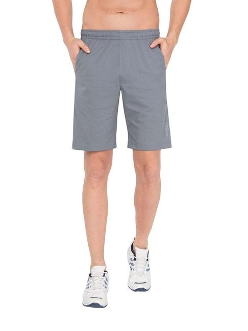 Jockey SP26 Grey Super Combed Cotton Rich Shorts with Side Pocket