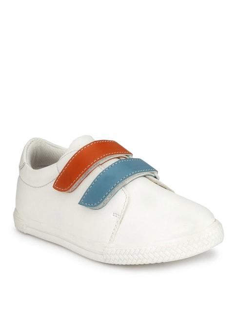Tuskey Kids White Velcro Shoes