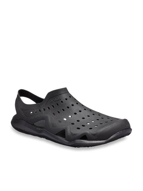 Crocs Men's Swiftwater Wave Black Sling Back Sandals