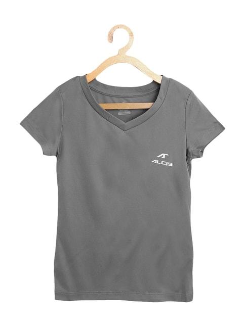 ALCIS Kids Grey Half Sleeves Sports T-Shirt