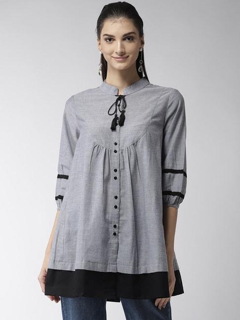 Style Quotient Grey Textured Tunic