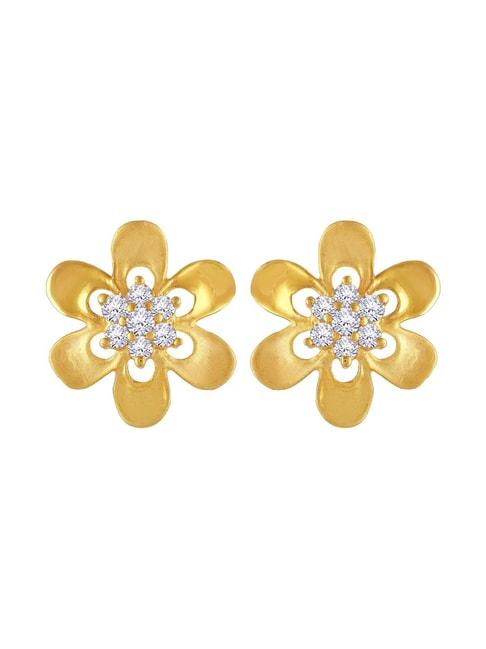 Malabar Gold and Diamonds Floral 22 kt Gold Earrings