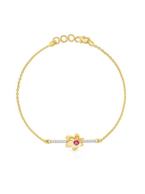Malabar Gold and Diamonds Floral 22 kt Gold Bracelet