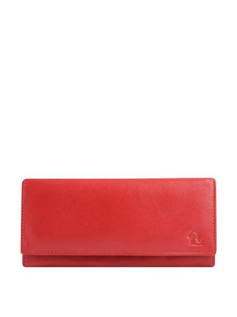 kara-coral-red-solid-bi-fold-wallet-for-women